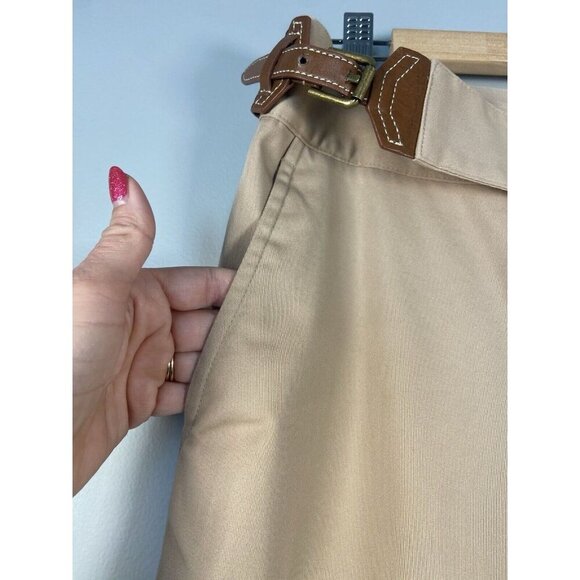 Lauren Ralph Lauren Chino Pants With Side Buckle Women's Size 10 Khaki Beige Tan - Picture 5 of 14